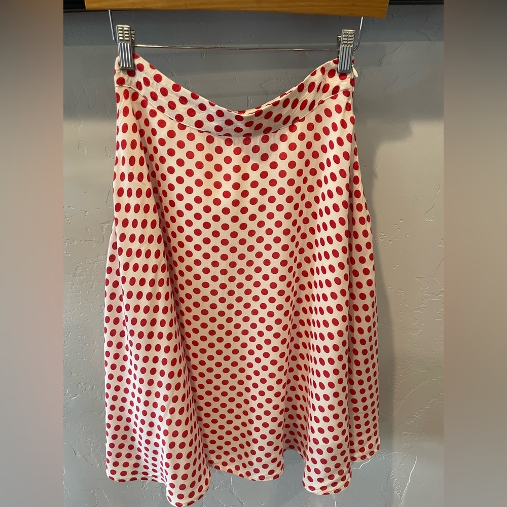 Women’s red and white a line Polka Dot Skirt size small - Picture 2 of 6